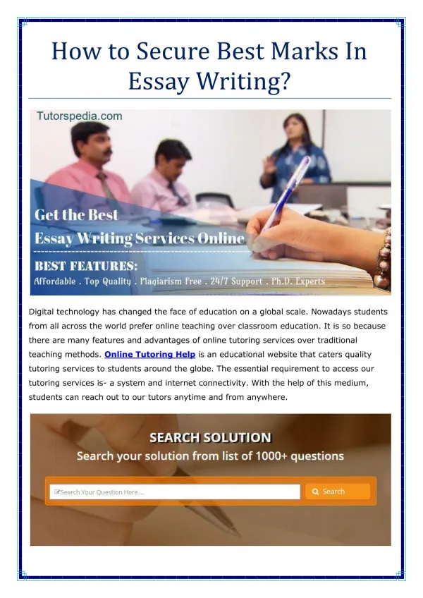 How to Secure Best Marks In Essay Writing?