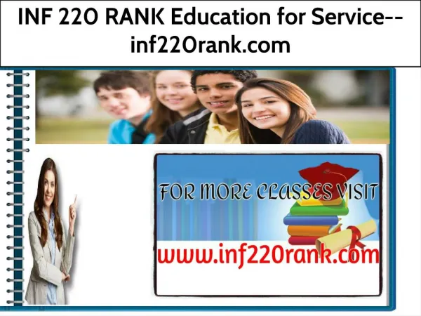 INF 220 RANK Education for Service--inf220rank.com