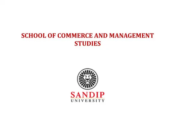 School of commerce and management studies at Sandip University