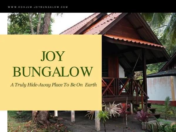 Joy Bungalow- Best Island Resort for Relaxation