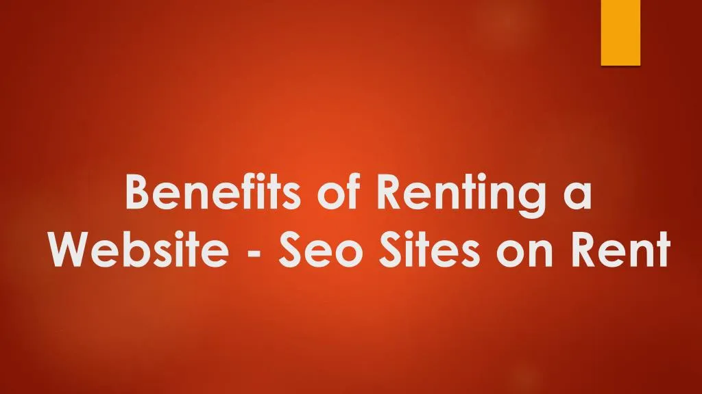 benefits of renting a website seo sites on rent