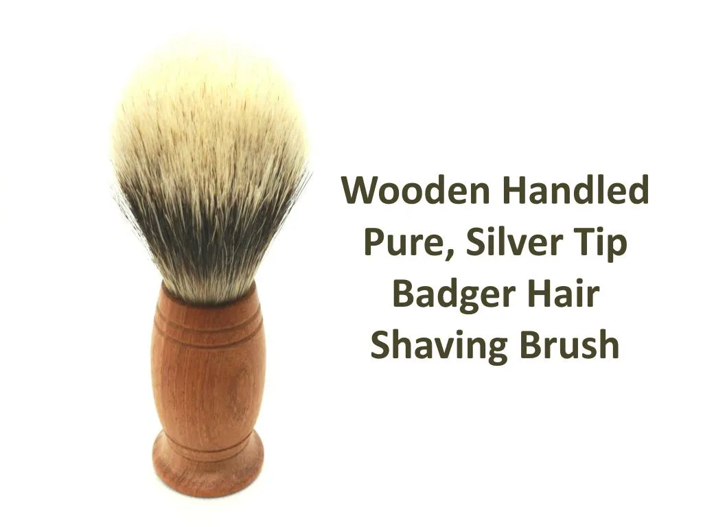 wooden handled pure silver tip badger hair shaving brush
