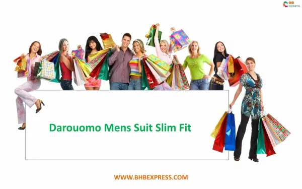 Darouomo Mens Suit Slim Fit - BHBExpress.com