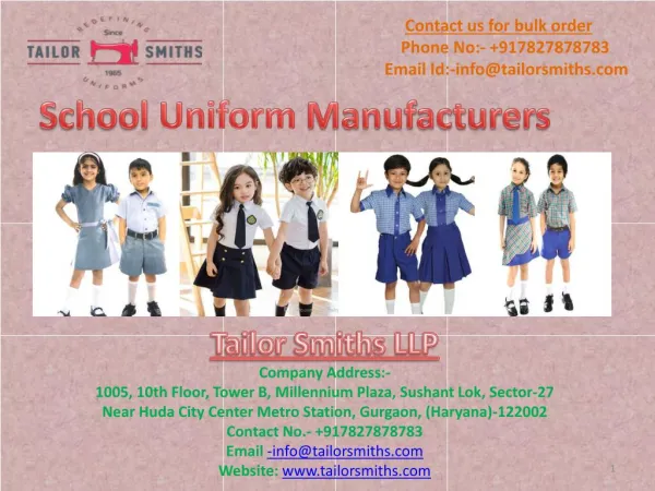 School Uniforms Manufacturer in Delhi