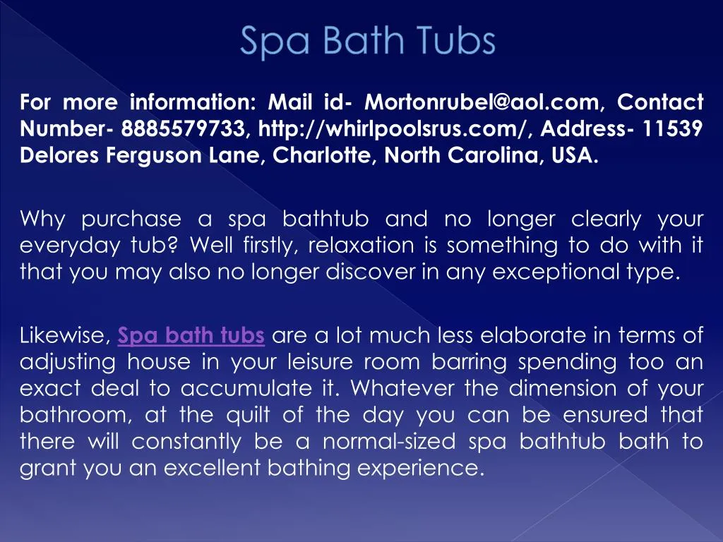 spa bath tubs