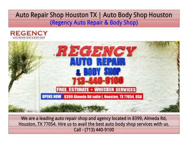 Auto Repair Paint Body Shop Houston