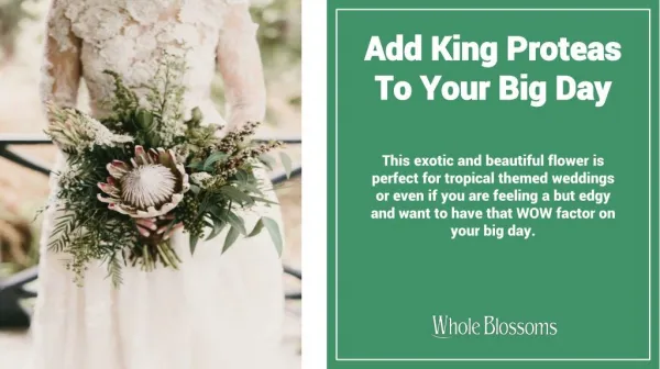 Use King Protea Flower in Your Special Day Decoration
