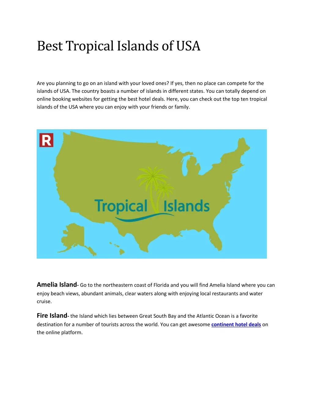 best tropical islands of usa