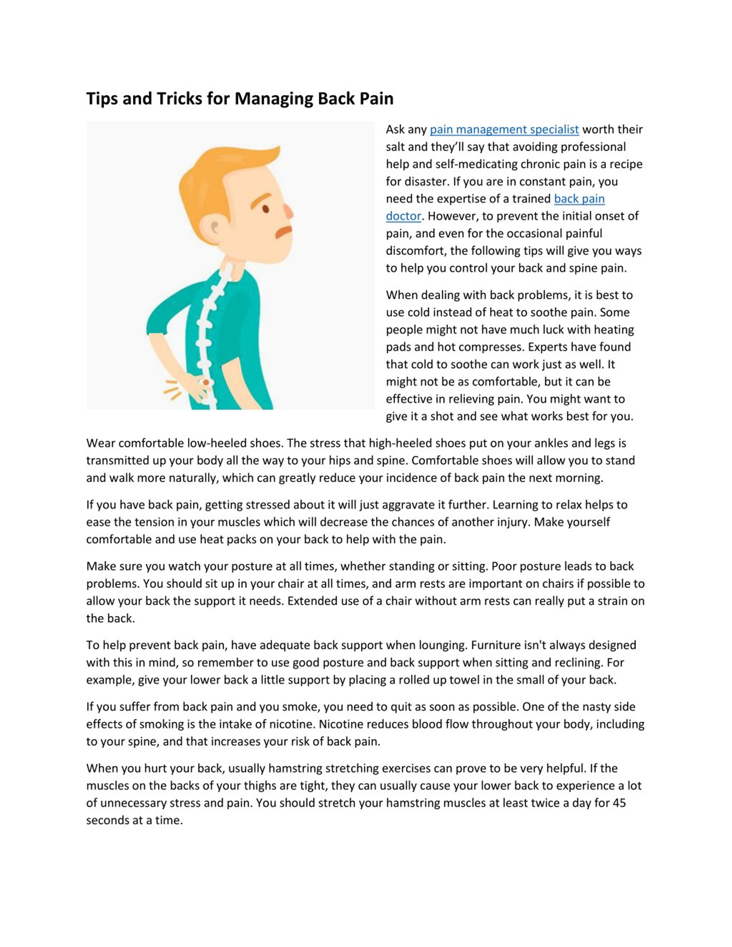 PPT - Tips and Tricks for Managing Back Pain PowerPoint Presentation ...