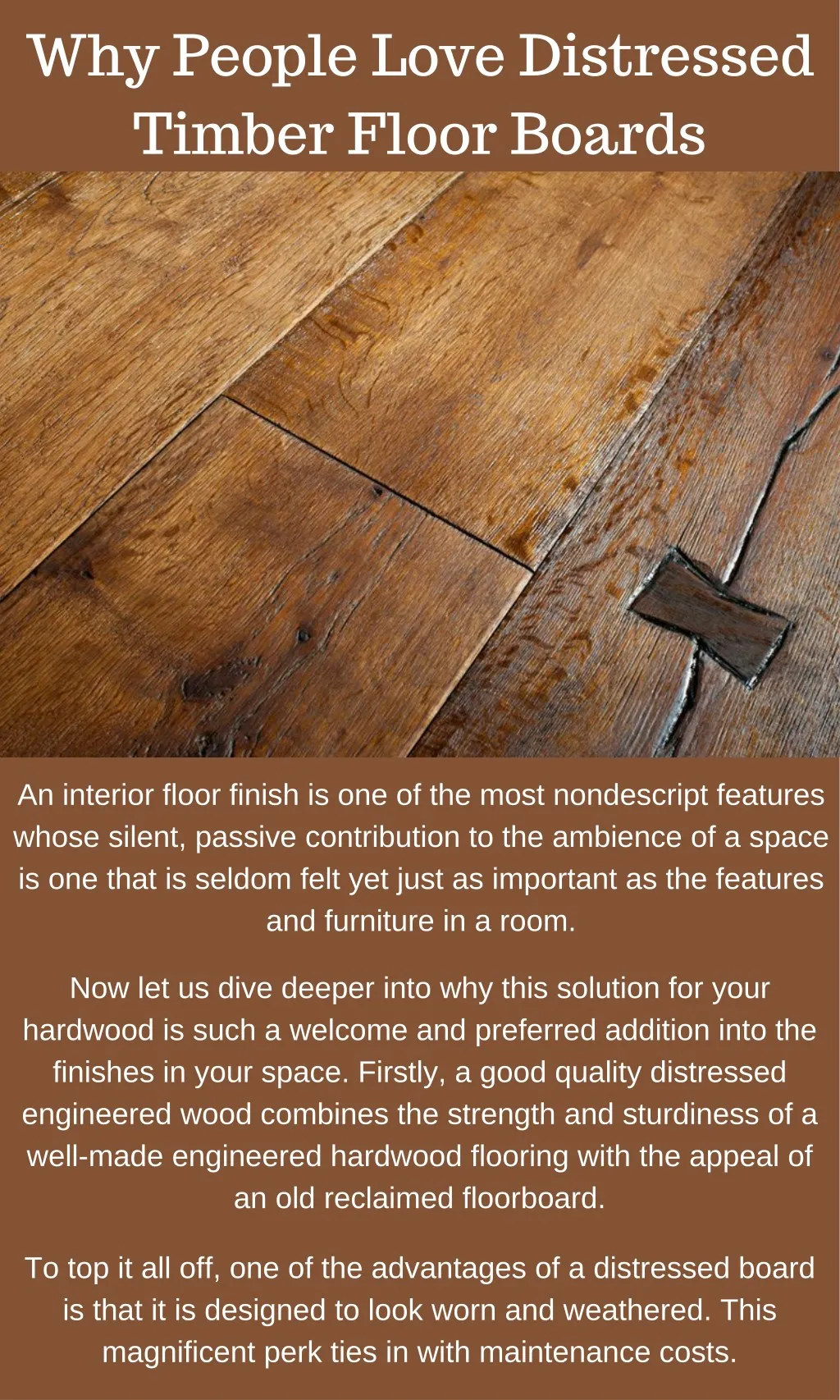 why people love distressed timber floor boards