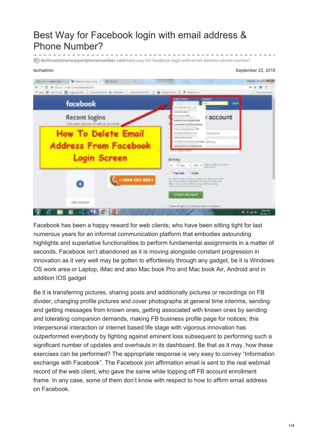 best way for facebook login with email address