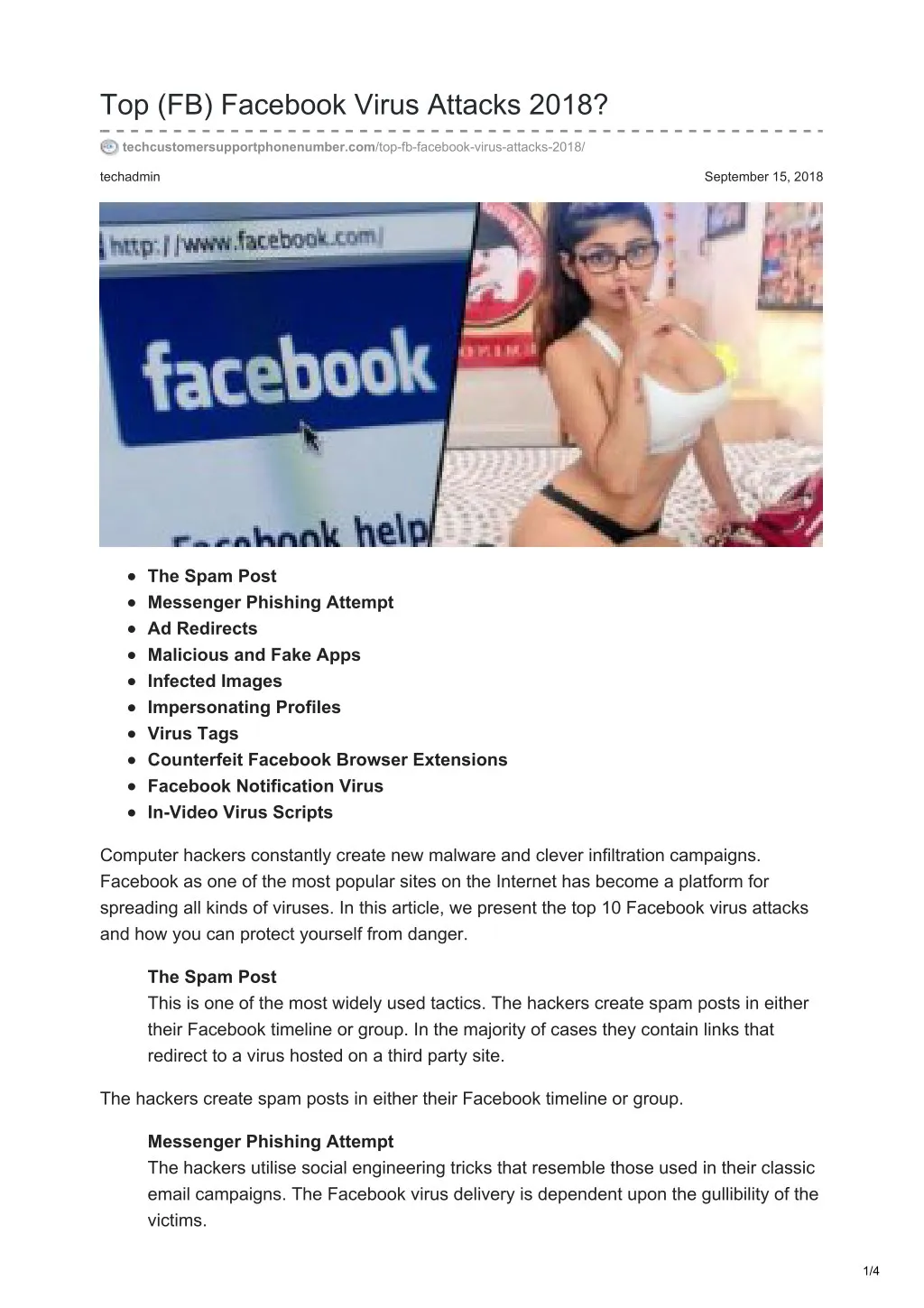 top fb facebook virus attacks 2018