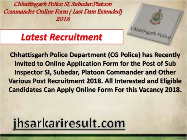 chhattisgarh police si subedar platoon commander