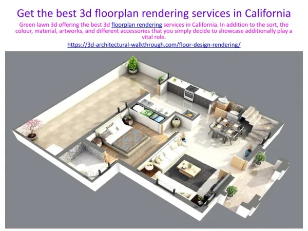 Get the best 3d floorplan rendering services in California
