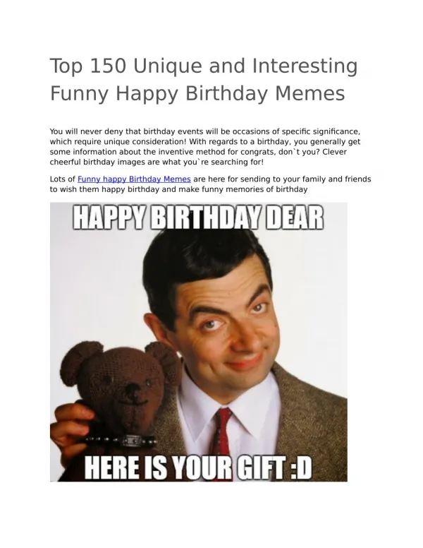 Funny Happy Birthday Memes