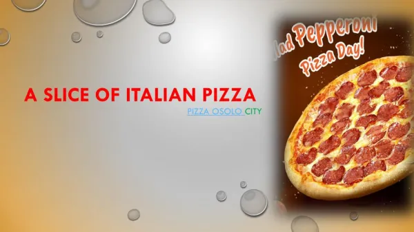 Slice of Italian Pizza