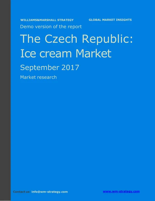 WMStrategy Demo The Czech Republic Ice Cream Market September 2017