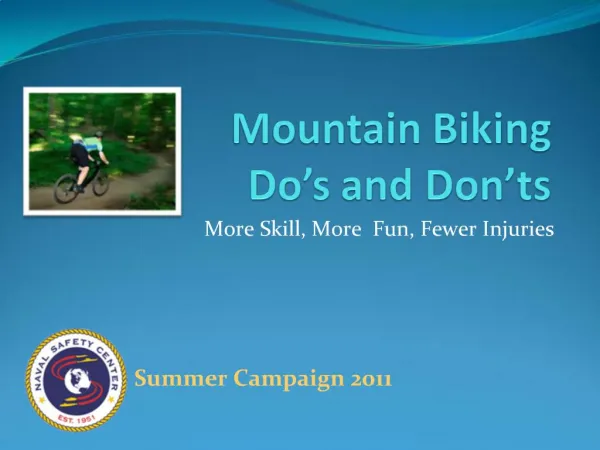 Mountain Biking Do s and Don ts