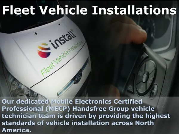 Fleet Vehicle Installations Service