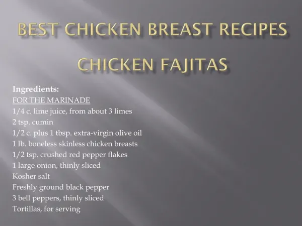 Best Ever Chicken Breast Recipes