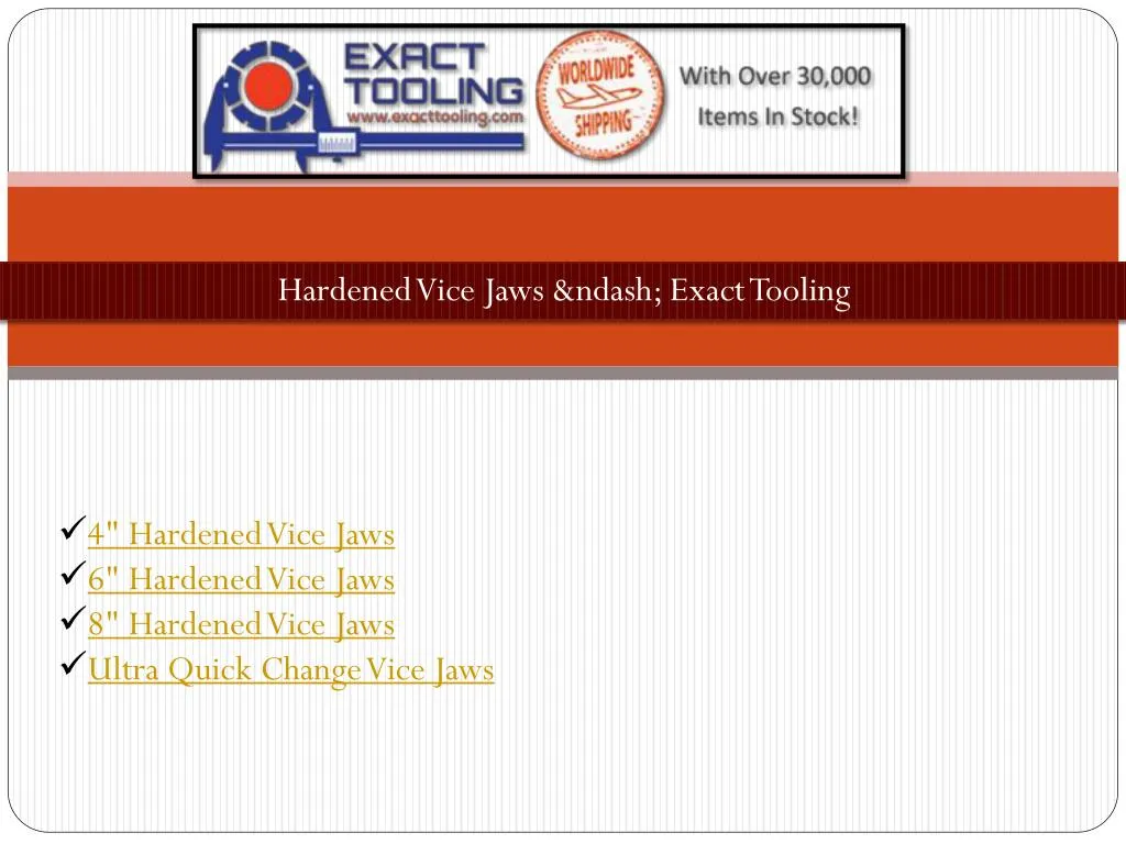 hardened vice jaws ndash exact tooling