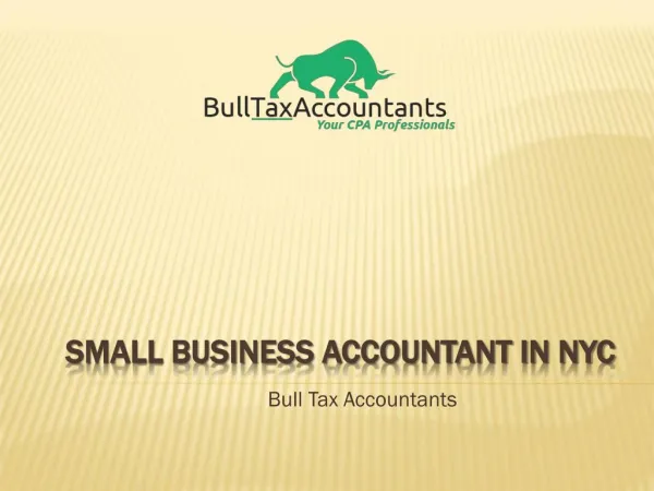 Small Business Accountant in NYC - bulltaxaccountants.com