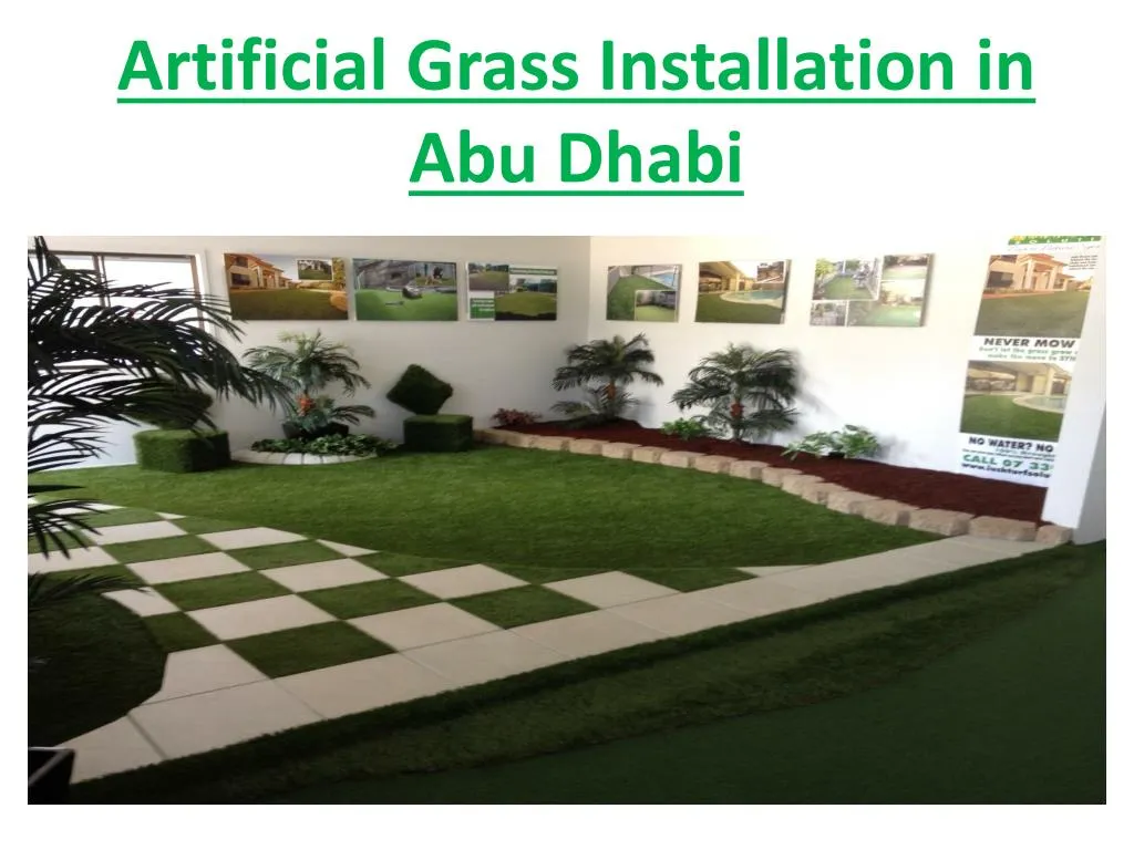 artificial grass installation in abu dhabi
