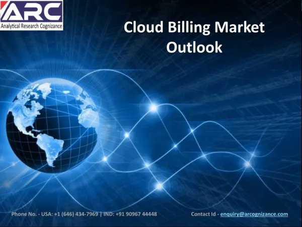 Global Cloud Billing Market Outlook 2018-2026