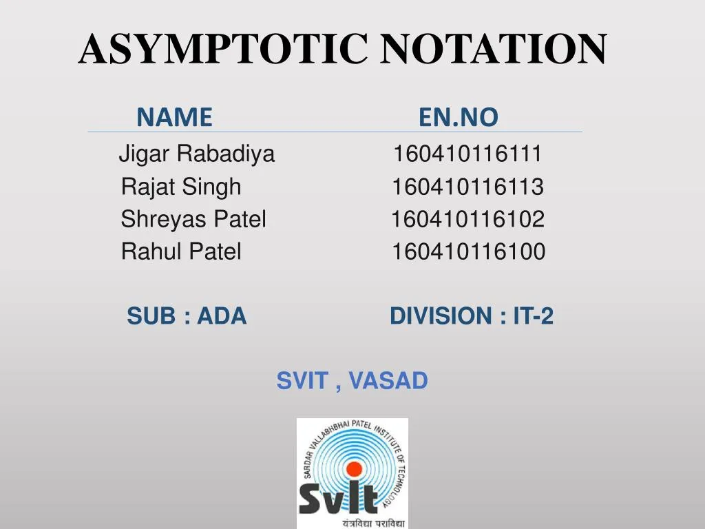 asymptotic notation