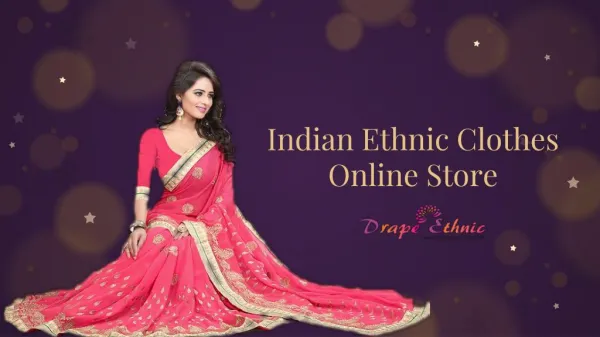 Shop Designer Sarees From Indian Ethnic Clothes Online Store