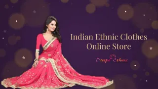 Shop Designer Sarees From Indian Ethnic Clothes Online Store - slide 1