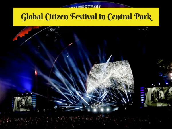 Global Citizen Festival in Central Park 2018