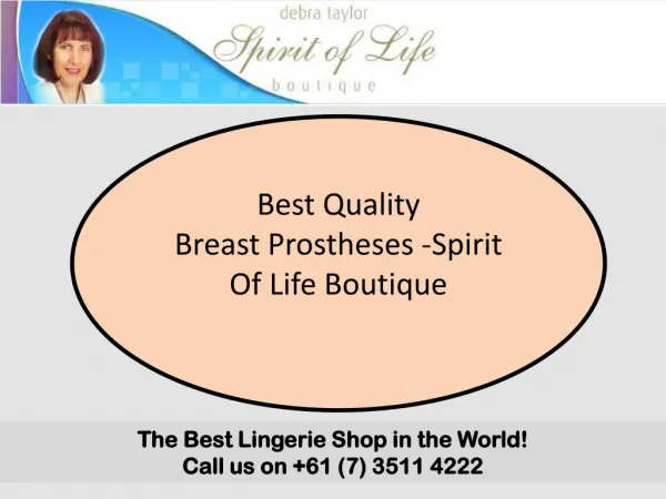 Best Quality Breast Prostheses -Spirit Of Life Boutique