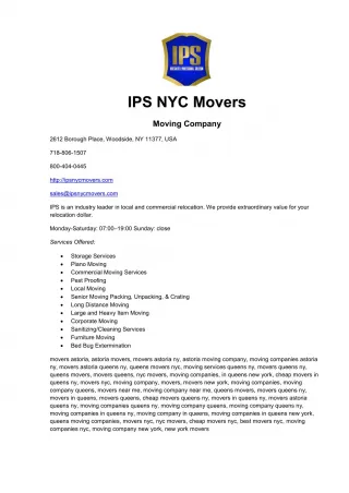 IPS NYC Movers - slide 1