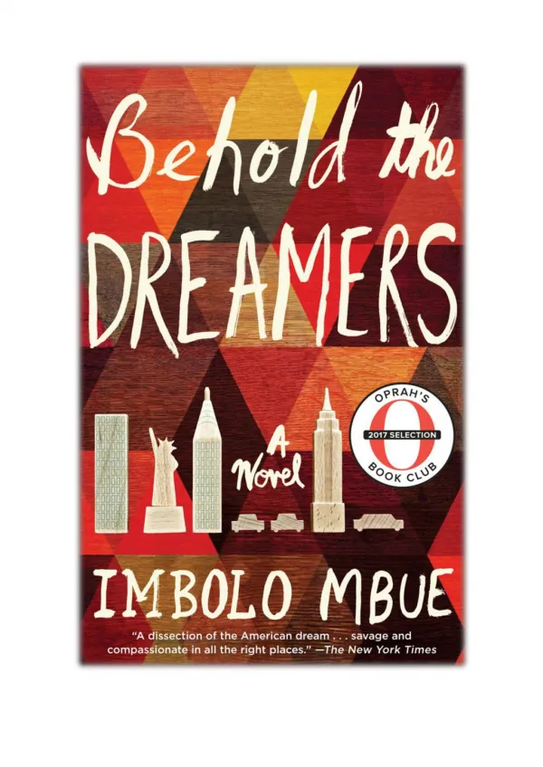 Read Online and Download Behold the Dreamers (Oprah's Book Club) By Imbolo Mbue