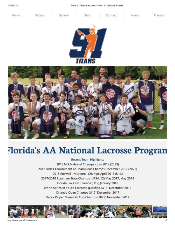Team 91Titans Lacrosse - Team 91 National Florida