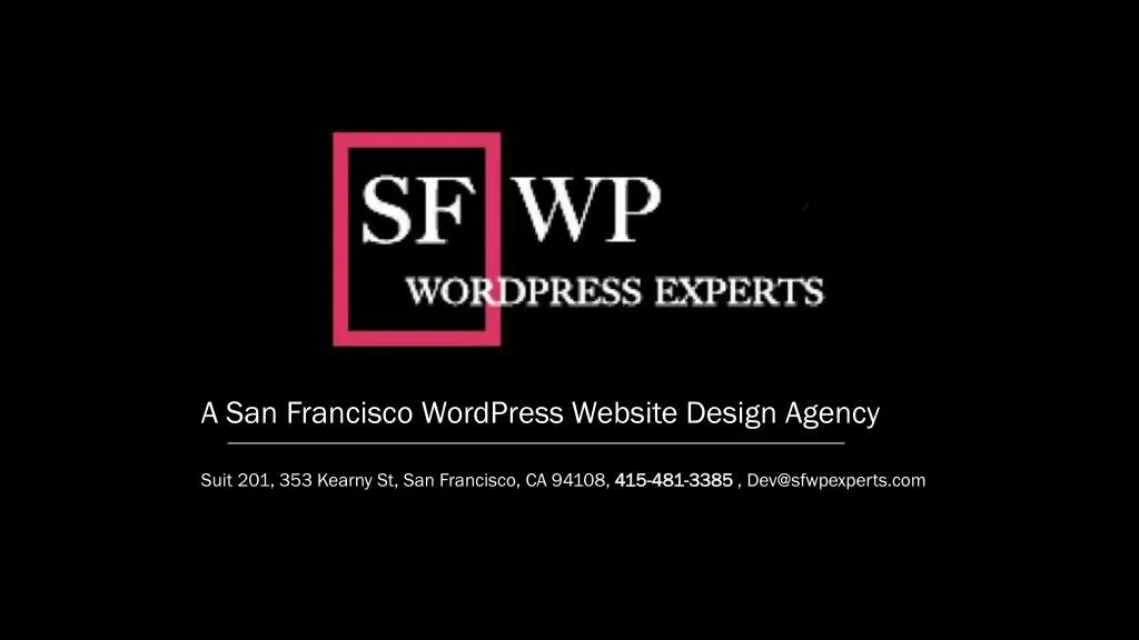 a san francisco wordpress website design agency