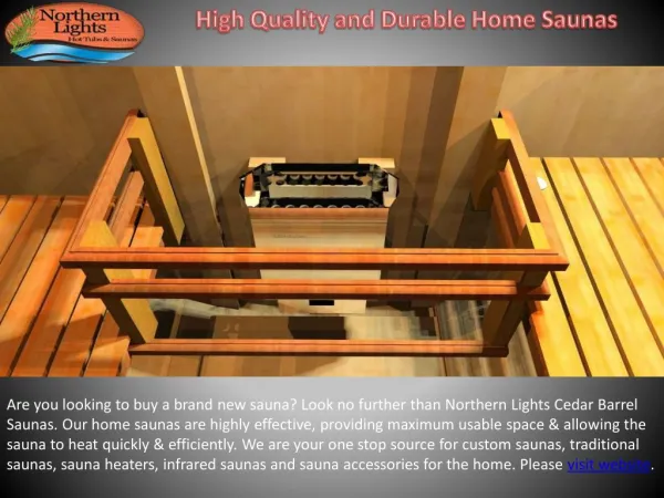 High Quality and Durable Home Saunas