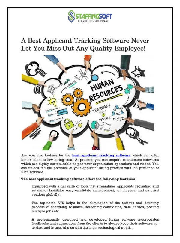 A Best Applicant Tracking Software Never Let You Miss Out Any Quality Employee!
