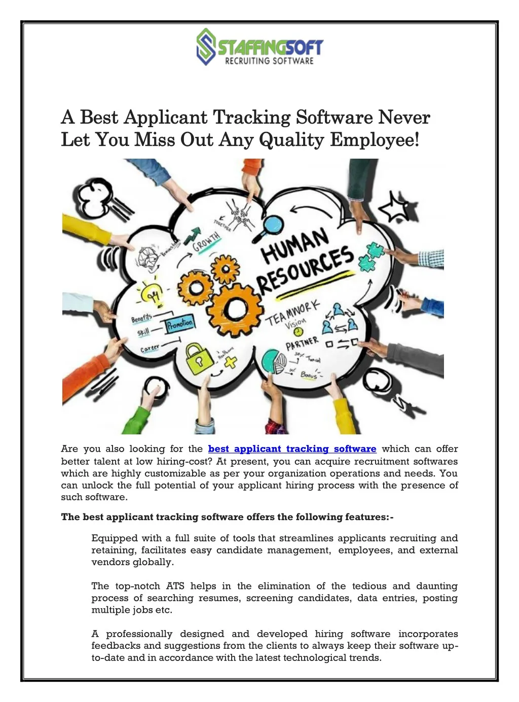 a best applicant tracking software never a best