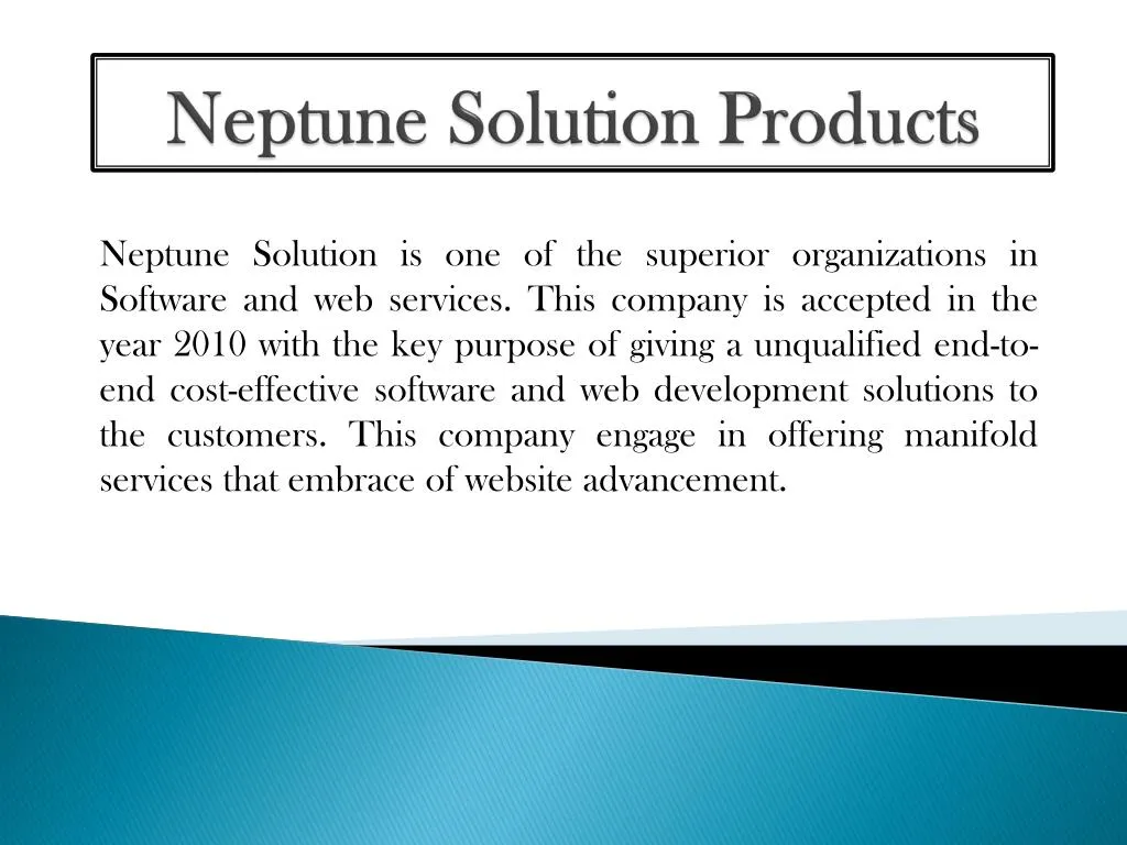 neptune solution products