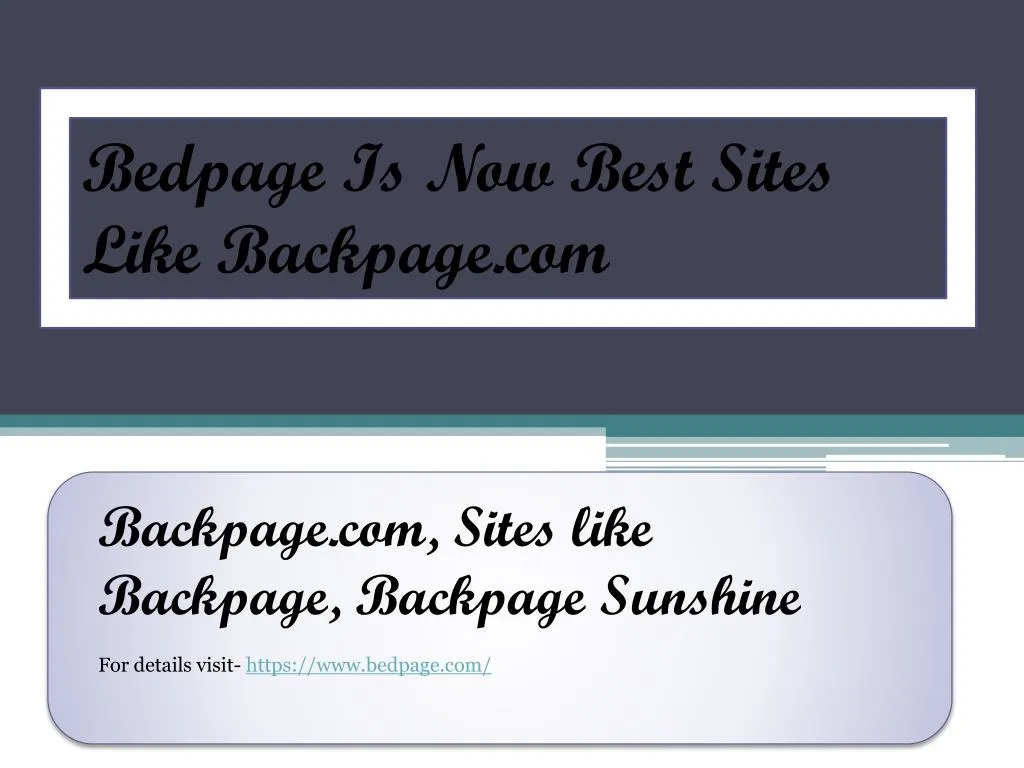 bedpage is now best sites like backpage com