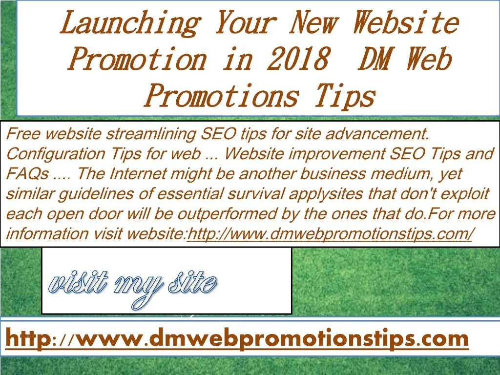 launching your new website promotion in 2018