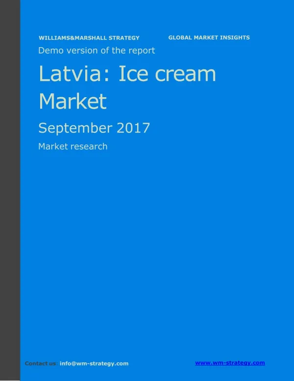 WMStrategy Demo Latvia Ice Cream Market September 2017