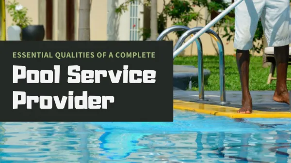 Essential Qualities of a Pool Service Provider