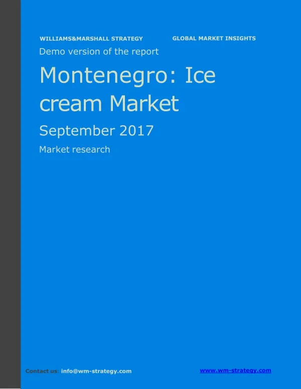 WMStrategy Demo Montenegro Ice Cream Market September 2017
