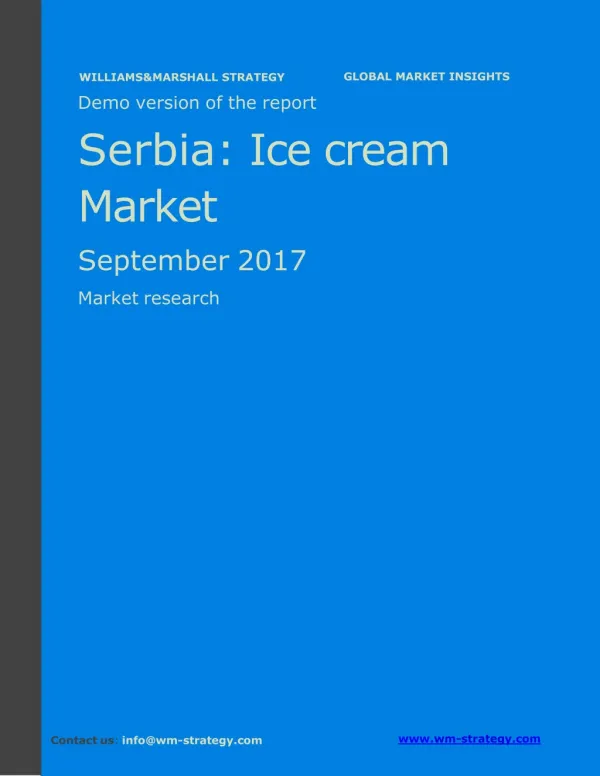 WMStrategy Demo Serbia Ice Cream Market September 2017