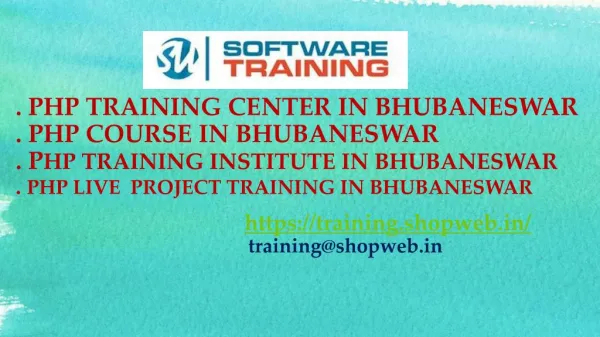 PHP TRAINING CENTER IN BHUBANESWAR | PHP COURSE IN BHUBANESWAR