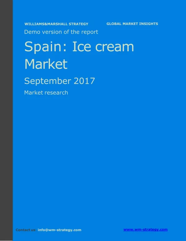 WMStrategy Demo Spain Ice Cream Market September 2017