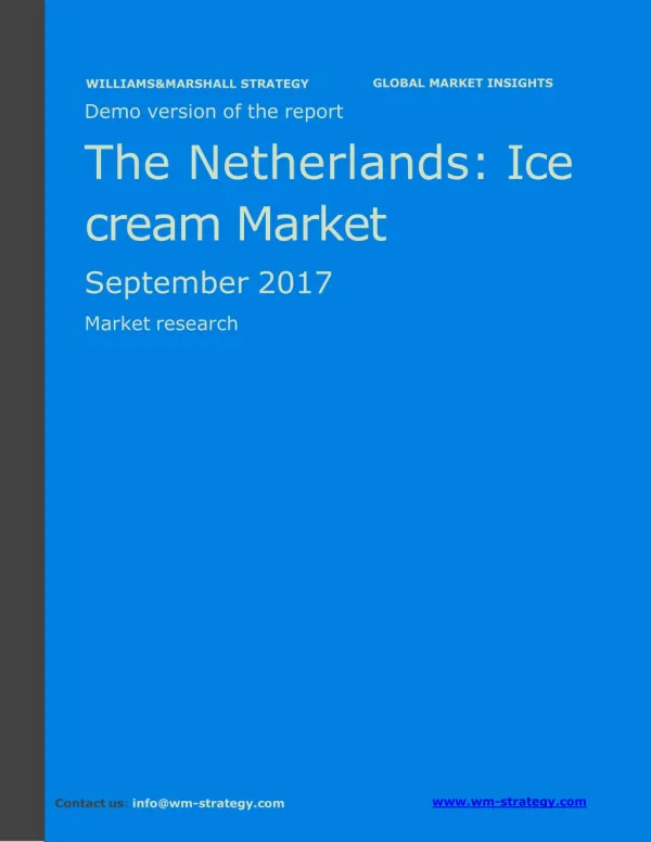 WMStrategy Demo The Netherlands Ice Cream Market September 2017